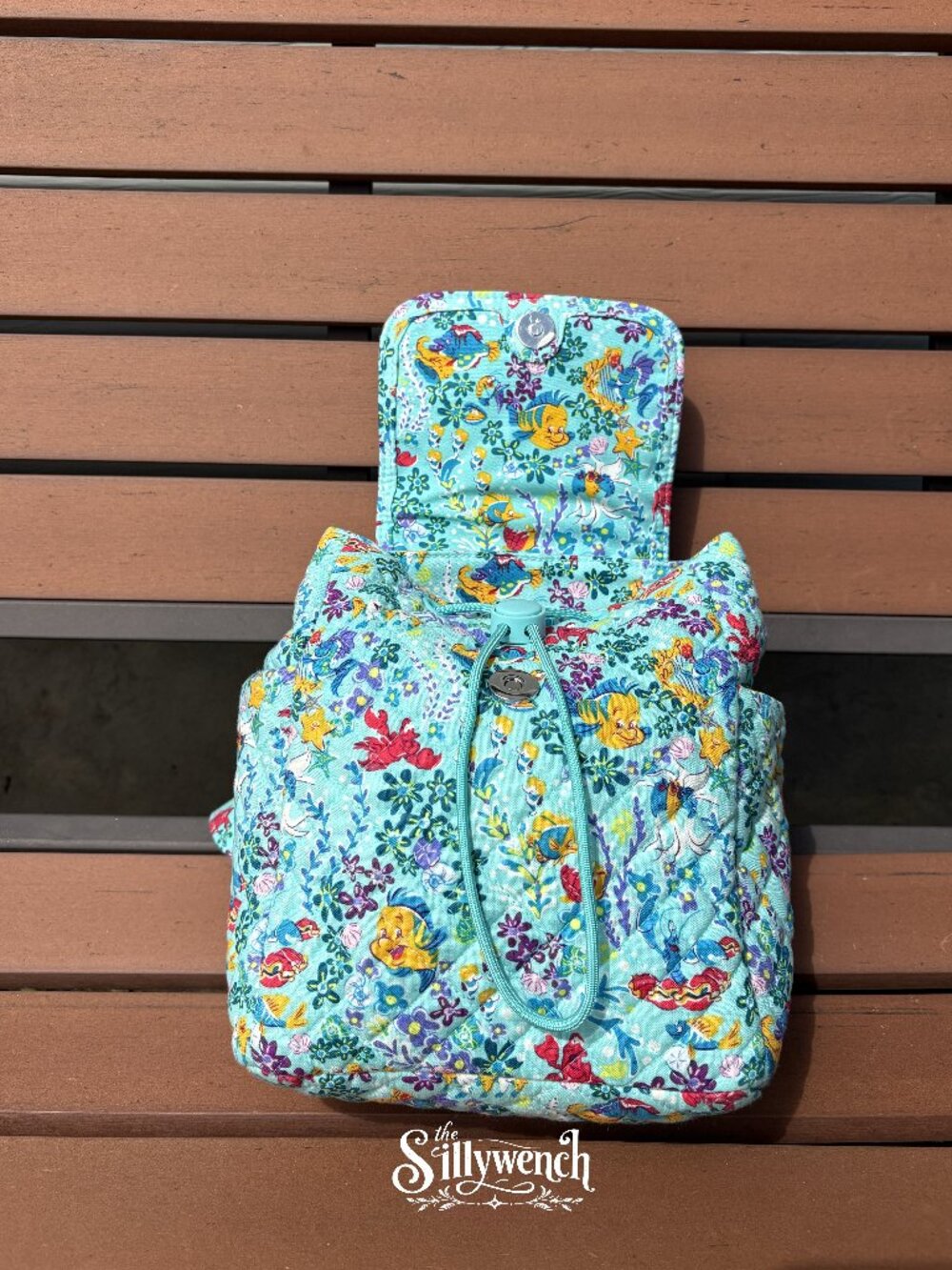 Vera Bradley Little Mermaid Small Backpack in Recycled Cotton - Picture 2 of 7